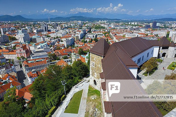 City view from the Castle. Ljubljana  Slovenia  Europe.