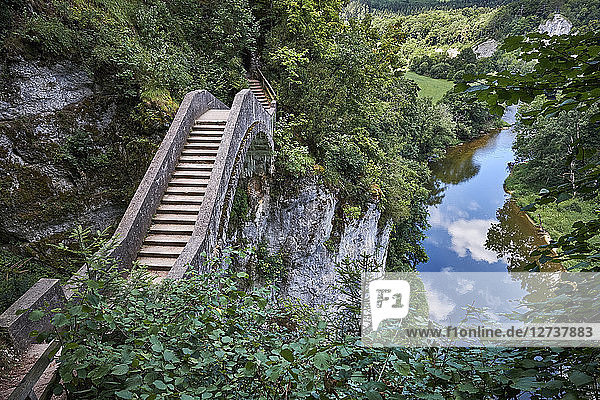 Germany  Baden-Wurttemberg  Sigmaringen district  Devil's bridge at the Hollschlucht