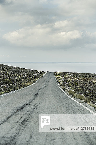 Greece  Crete  empty road