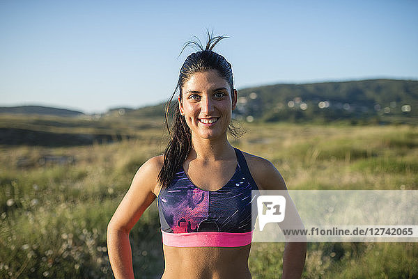 Portrait of a smiling jogger