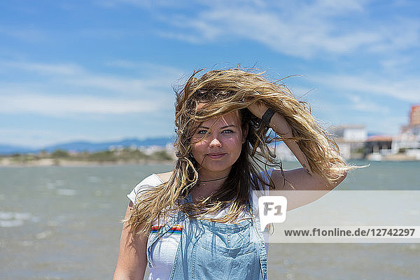 Young woman at the beach  portrait