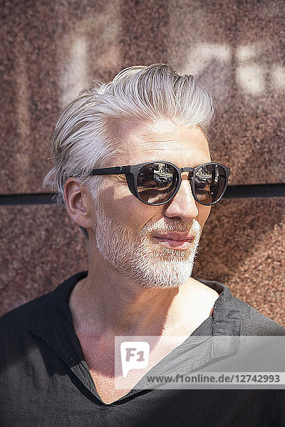 Portrait of a mature man  wearing sunglasses