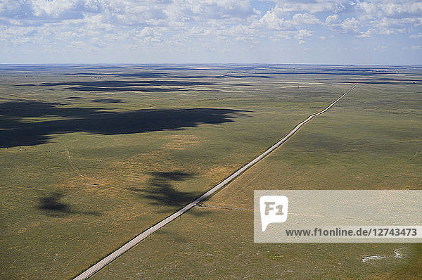 USA  Aerial photograph of Highway 59 south of Grover  Colorado