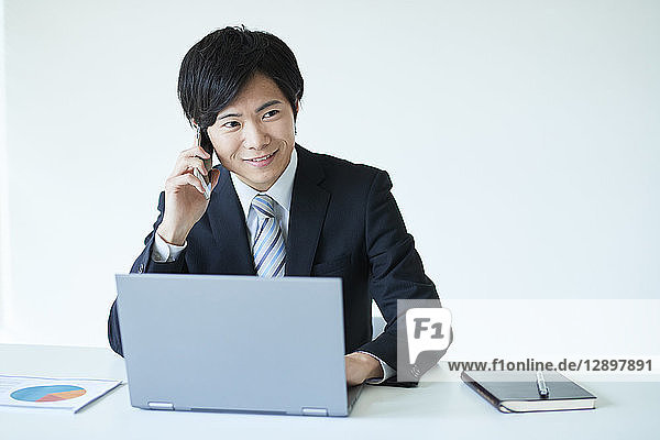 Japanese businessman in the office