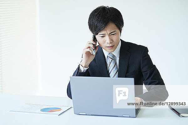Japanese businessman in the office
