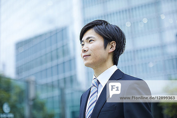 Japanese businessman downtown Tokyo