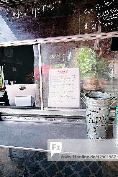 Service window of food truck