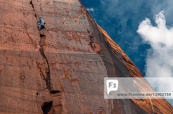 Trad-Klettern  Indian Creek  Moab  Utah  USA