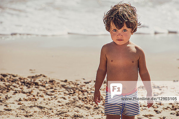 Toddler on beach