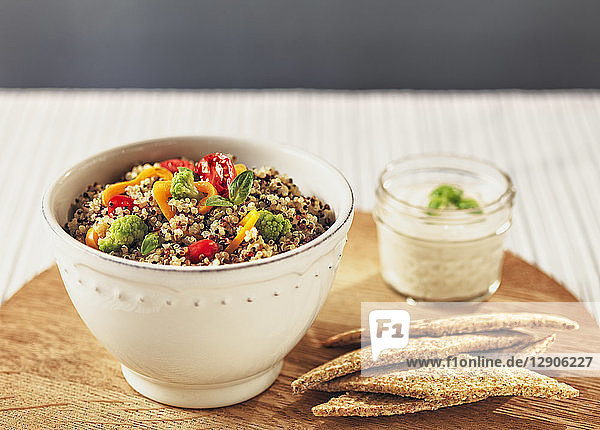 Quinoa salad with various vegetables