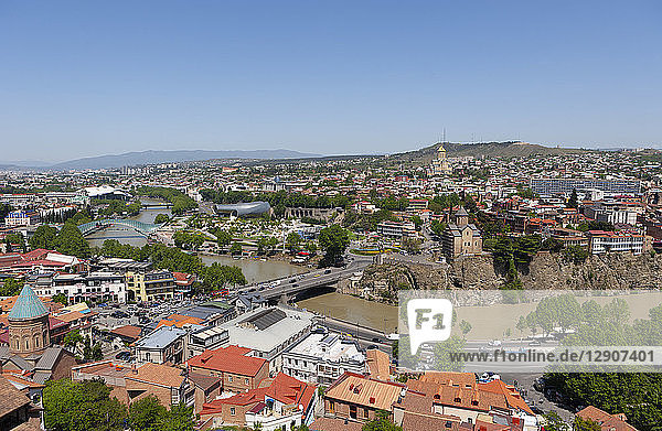 Georgia  Tbilisi  City view with Kura river