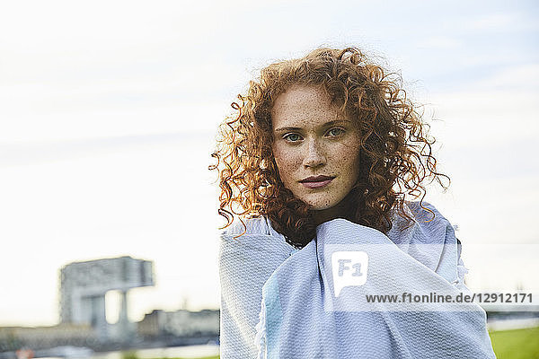 Germany  Cologne  portrait of freckled young woman