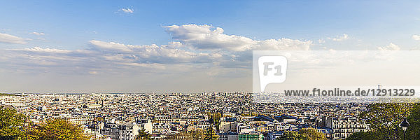 France  Paris  Panoramic cityscape from Montmartre