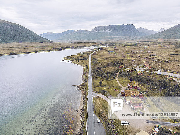 Norway  Aerial view of Senja