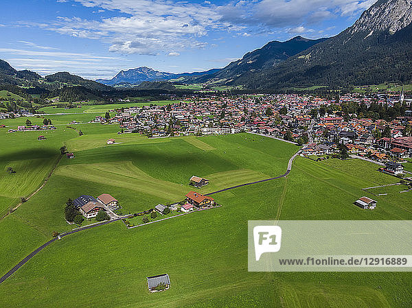 Germany  Bavaria  Swabia  Aerial view of Oberstdorf