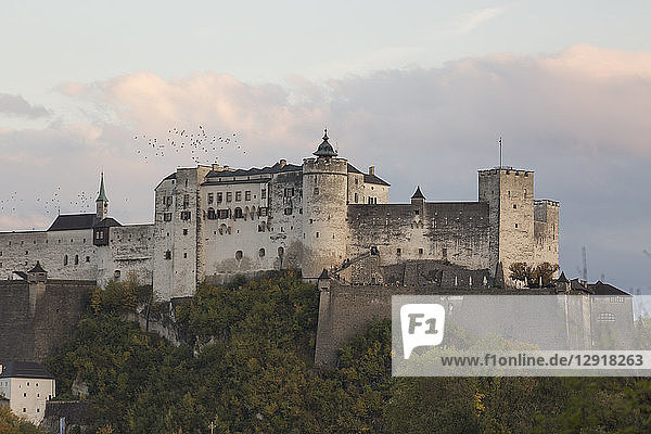 Außenansicht der Festung Hohensalzburg  Salzburg  Österreich