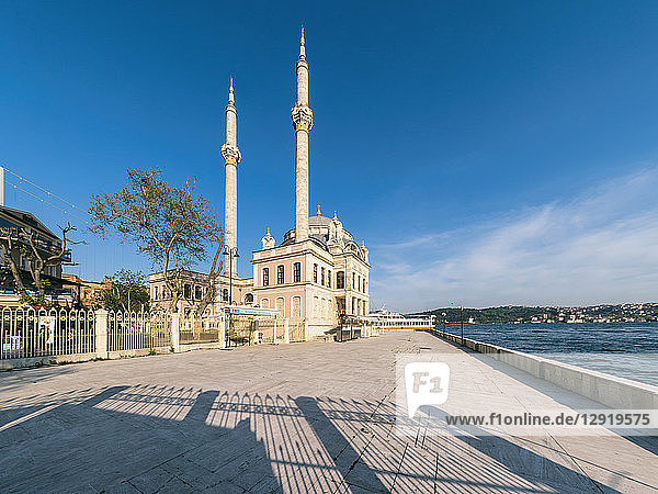 Ortakoy Mosque at sunny afternoon in Spring  Istanbul  Turkey