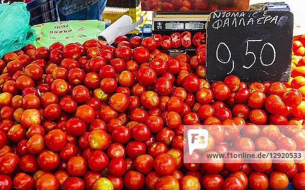Tomaten zu verkaufen  Chania  Kreta  Griechische Inseln  Griechenland