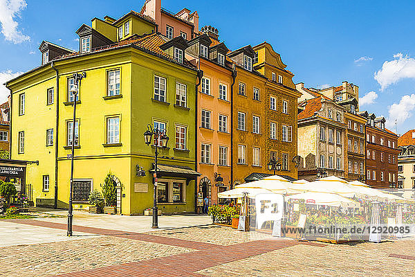 Gebäude am Plac Zamkowy (Schlossplatz)  Altstadt  UNESCO-Weltkulturerbe  Warschau  Polen