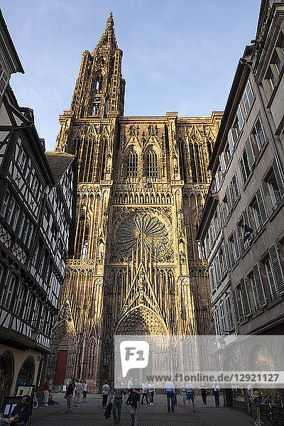 West Front  Strasbourg Cathedral  UNESCO World Heritage Site  Strasbourg  Alsace  France  Europe