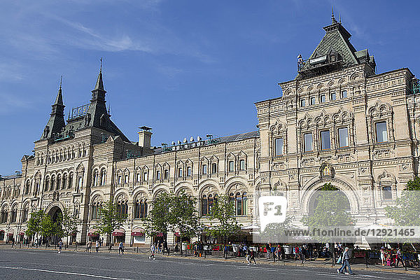 Kaufhaus Gum  Roter Platz  UNESCO-Weltkulturerbe  Moskau  Russland