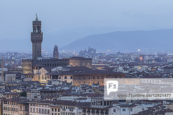 Palazzo Vecchio  UNESCO World Heritage Site  Florence  Tuscany  Italy  Europe