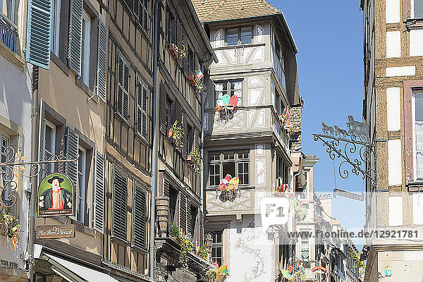Fachwerkhäuser  Altstadt  UNESCO-Weltkulturerbe  Straßburg  Elsass  Frankreich  Europa