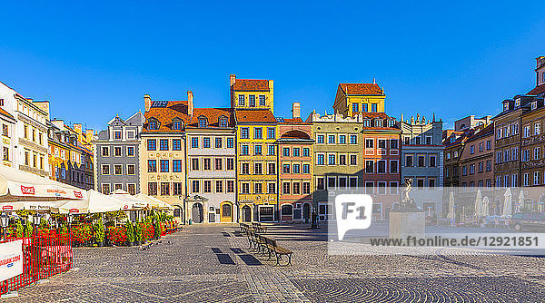 Altstädter Markt und die Warschauer Meerjungfrau  UNESCO-Weltkulturerbe  Altstadt  Warschau  Polen