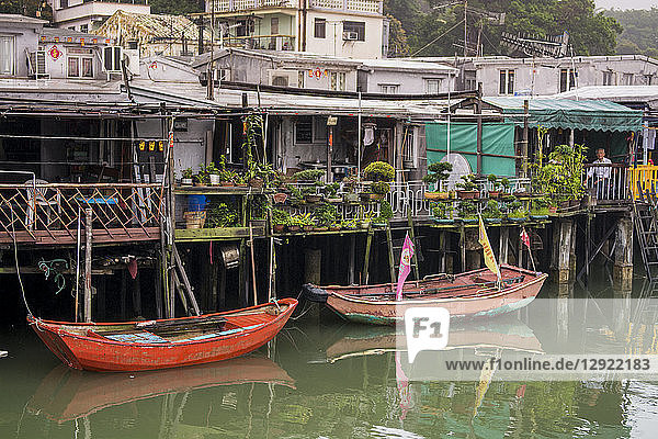 Stilt houses in Tai O Village  Lantau Island  Hong Kong  China  Asia