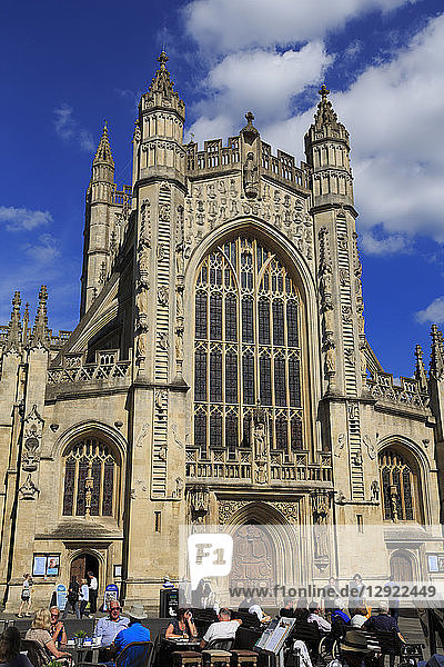 Bath Abbey  Stadt Bath  UNESCO-Welterbestätte  Somerset  England  Vereinigtes Königreich  Europa