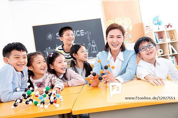 Teacher and pupil in the classroom