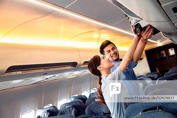 Young couples to travel by plane