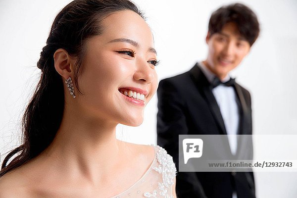 Romance of the bride and groom