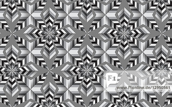 Abstraktes schwarz-weißes Mosaikfliesen-Hintergrundmuster