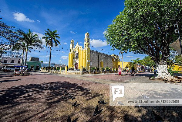 San Juan Bautista church  Colonial church in Merida  Yucatan  Mexico