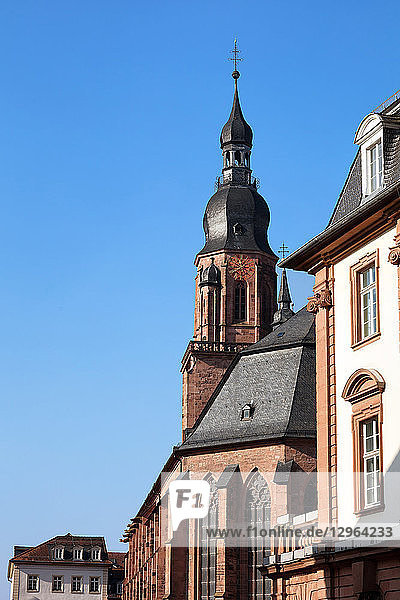 Turm des Heidelberger Münsters  Metropolregion Rhein-Neckar Heidelberg  Deutschland