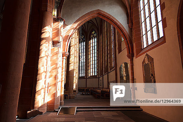 Interior of Heidelberg Cathedral  Metropolitan Region Rhine-Neckar Heidelberg  Germany