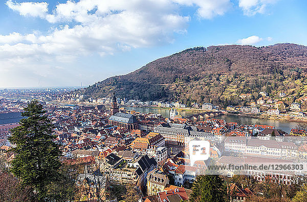 Luftaufnahme von Heidelberg  Metropolregion Rhein-Neckar Heidelberg  Deutschland