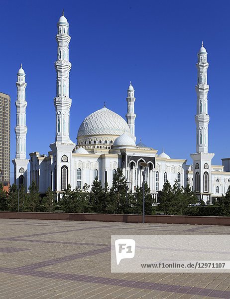 Kazakhstan  Astana  Hazrat Sultan Mosque  exterior .