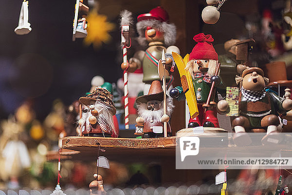 Germany  wood figurines for sale on Christmas market