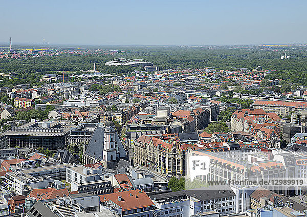 Leipzig von oben  Sachsen  BRD