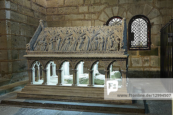 France,  Correze,  Aubazine,  Saint Etienne sepulcher in the Roman Cistercian abbey dated 12th century