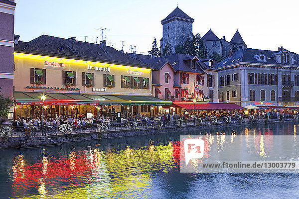 France,  Haute Savoie,  Annecy,  old town on the Thiou river banks
