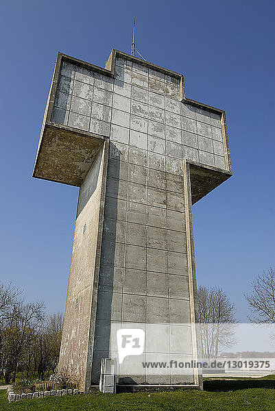 France,  Territoire de Belfort,  Croix,  water tower shaped like a cross built in 1960