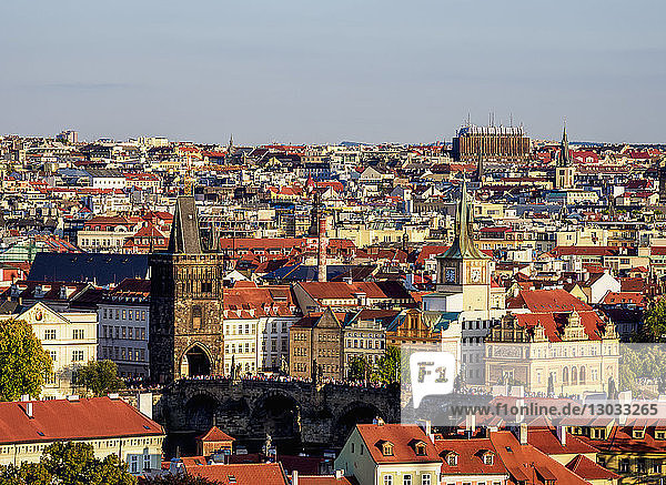 Stare Mesto (Altstadt)  Blick von oben  Prag  UNESCO-Weltkulturerbe  Region Böhmen  Tschechische Republik