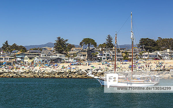 Santa Cruz Yacht Club at Santa Cruz harbor  Santa Cruz  California  United States of America