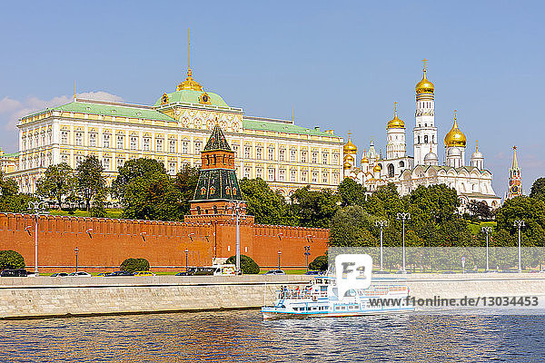 Moscow River and the Kremlin UNESCO World Heritage Site Moscow Russia