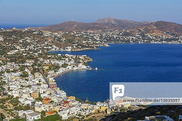 Blick von der Burg  Insel Leros  Dodekanes  Griechische Inseln  Griechenland