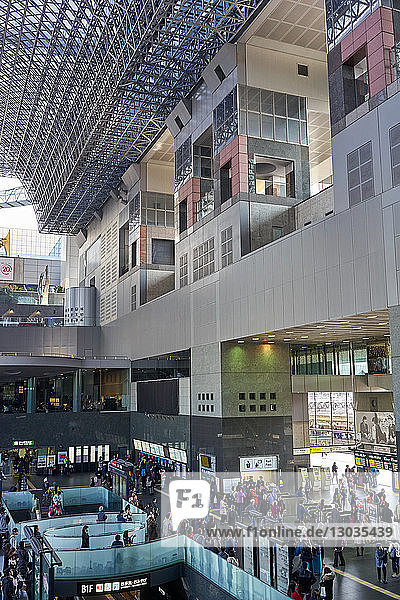 Interior of Kyoto train station  Kyoto  Japan