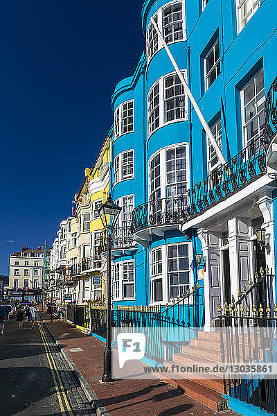 Bunte Häuser  Brighton  East Sussex  England  Vereinigtes Königreich